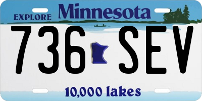 MN license plate 736SEV