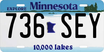 MN license plate 736SEY