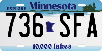 MN license plate 736SFA