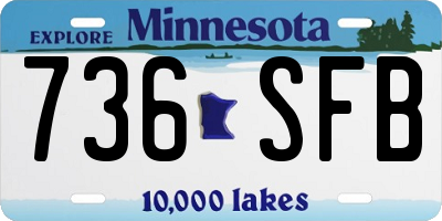 MN license plate 736SFB