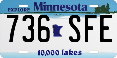 MN license plate 736SFE
