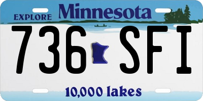 MN license plate 736SFI