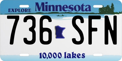 MN license plate 736SFN