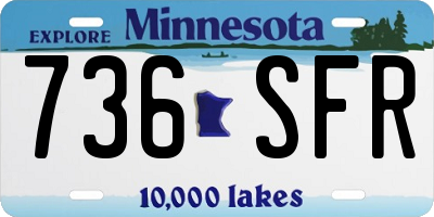 MN license plate 736SFR