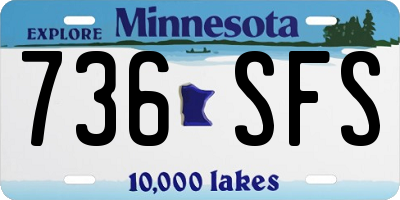 MN license plate 736SFS
