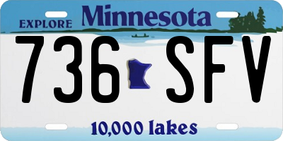 MN license plate 736SFV