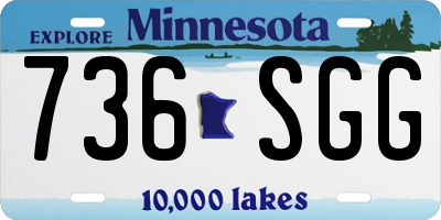 MN license plate 736SGG