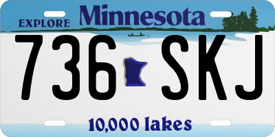 MN license plate 736SKJ
