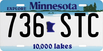 MN license plate 736STC
