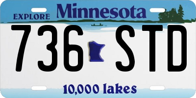 MN license plate 736STD