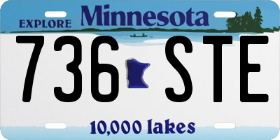 MN license plate 736STE