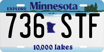 MN license plate 736STF