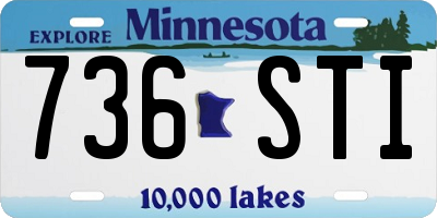 MN license plate 736STI