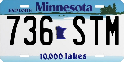 MN license plate 736STM