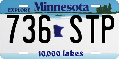 MN license plate 736STP