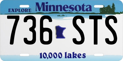 MN license plate 736STS