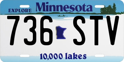MN license plate 736STV