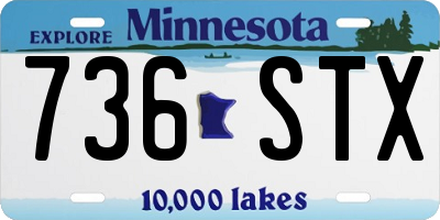 MN license plate 736STX