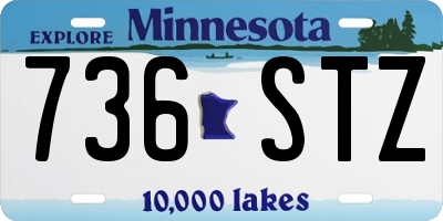 MN license plate 736STZ