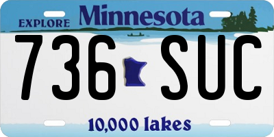 MN license plate 736SUC