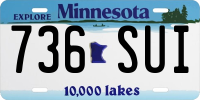 MN license plate 736SUI