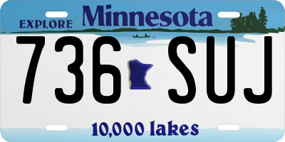 MN license plate 736SUJ