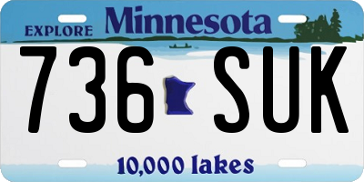 MN license plate 736SUK