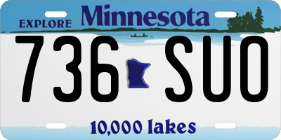 MN license plate 736SUO