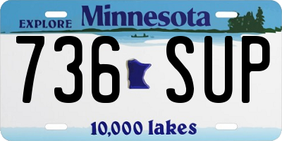 MN license plate 736SUP
