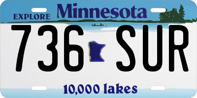 MN license plate 736SUR