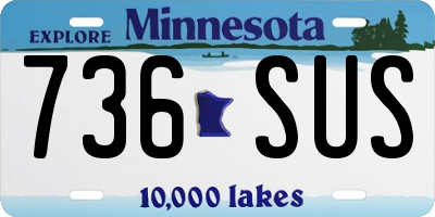 MN license plate 736SUS