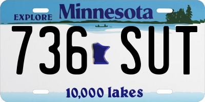 MN license plate 736SUT