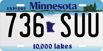 MN license plate 736SUU