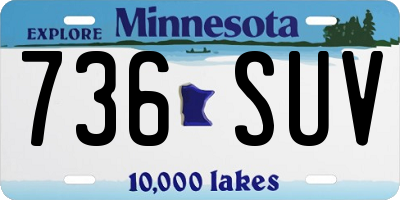 MN license plate 736SUV