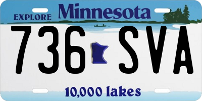 MN license plate 736SVA