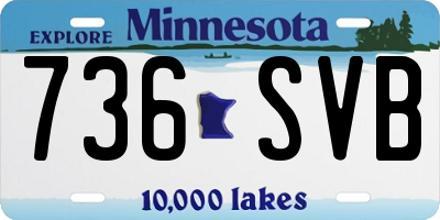 MN license plate 736SVB