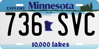 MN license plate 736SVC