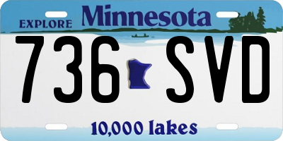 MN license plate 736SVD