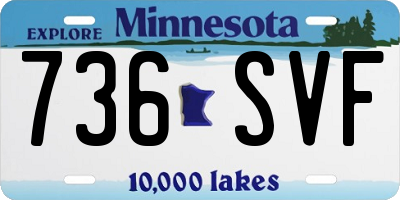 MN license plate 736SVF
