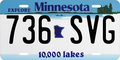 MN license plate 736SVG