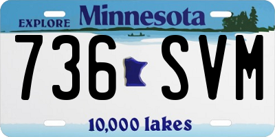 MN license plate 736SVM