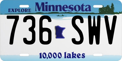 MN license plate 736SWV