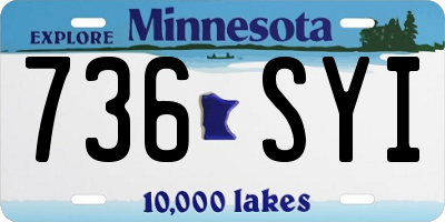 MN license plate 736SYI