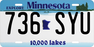 MN license plate 736SYU