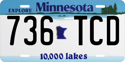 MN license plate 736TCD