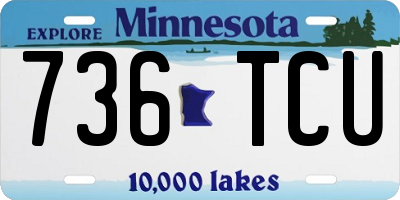 MN license plate 736TCU