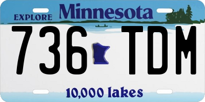 MN license plate 736TDM