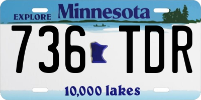 MN license plate 736TDR