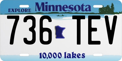 MN license plate 736TEV