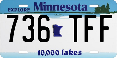 MN license plate 736TFF